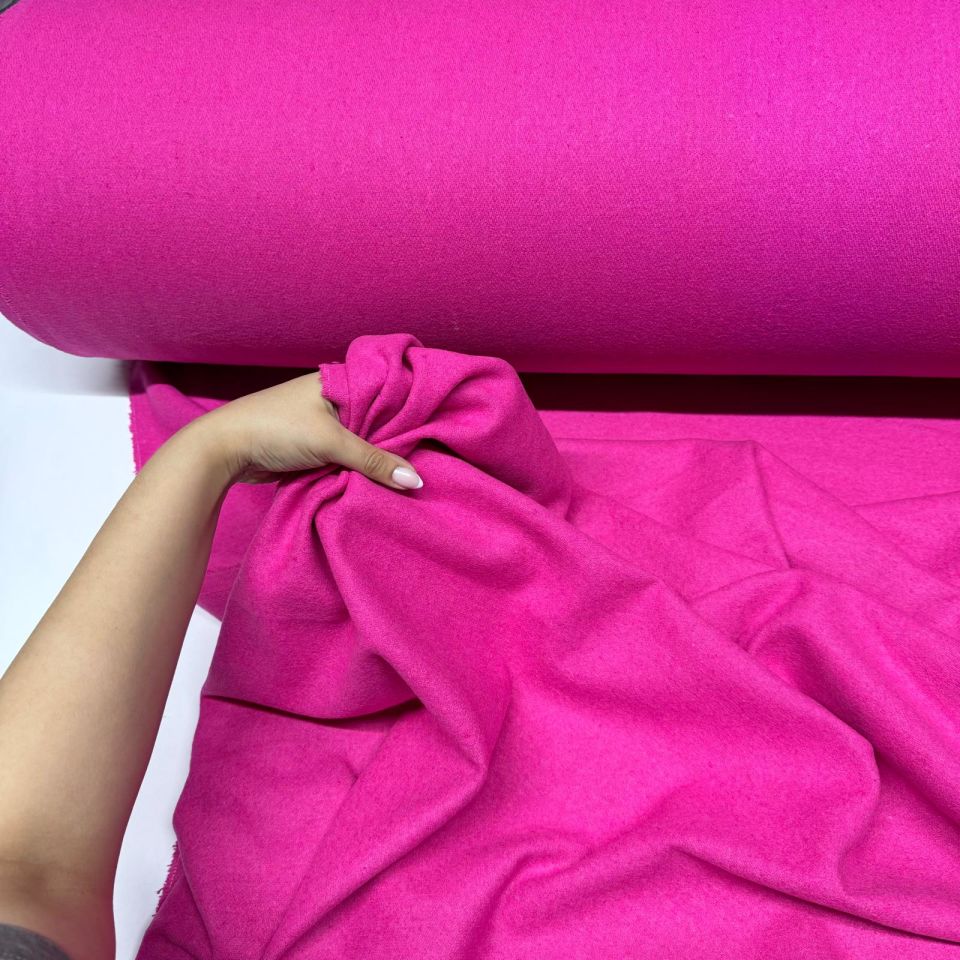 Kaşe Kumaş %100 Kaşe Yün Karışımlı Koyu Pembe Renk