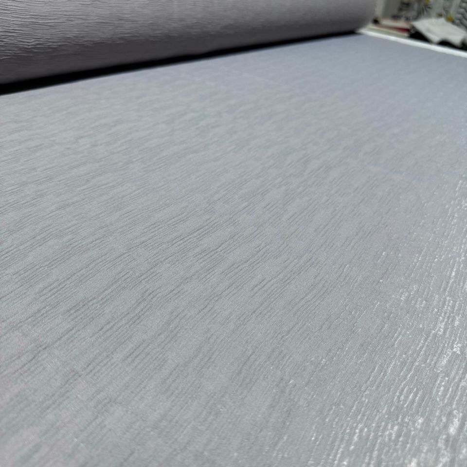 Parlak Krinkıl Kumaş Çift En Işıltılı Gri Renk