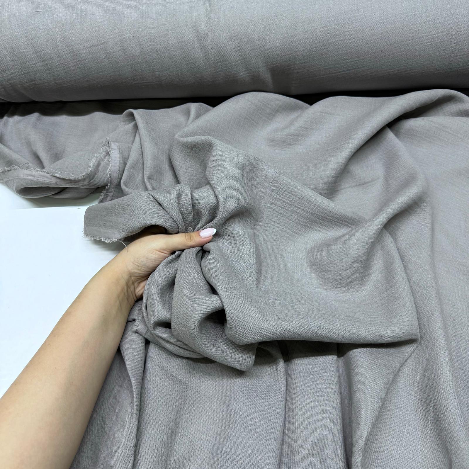 Çift Kat Müslin Kumaş En 150 cm %100 Pamuk Organik Antrasit Renk