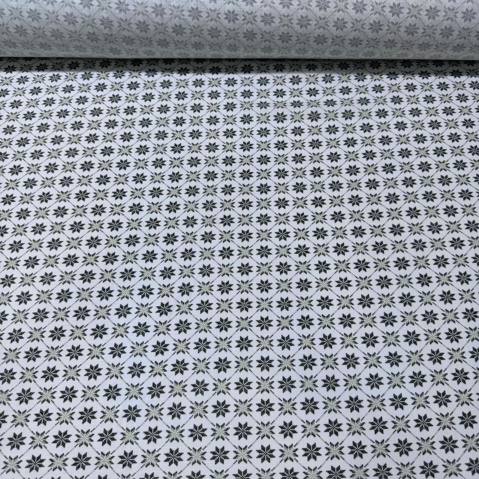 Flam Keten Kumaş %100 Pamuk Çift En Küçük Çiçek Motifli Haki Renk