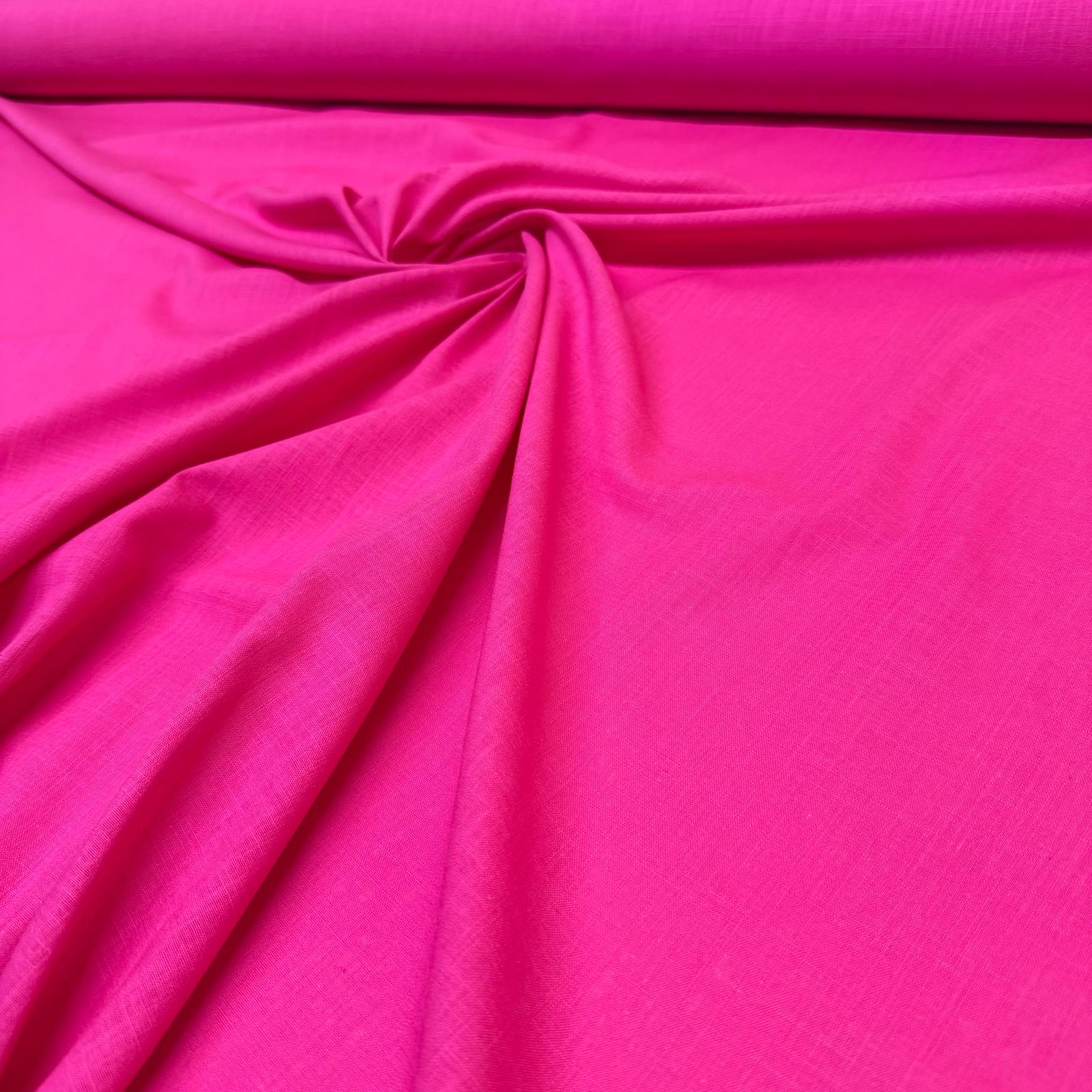 Flam Keten Kumaş %100 Pamuk En 150 cm Pembe Renk