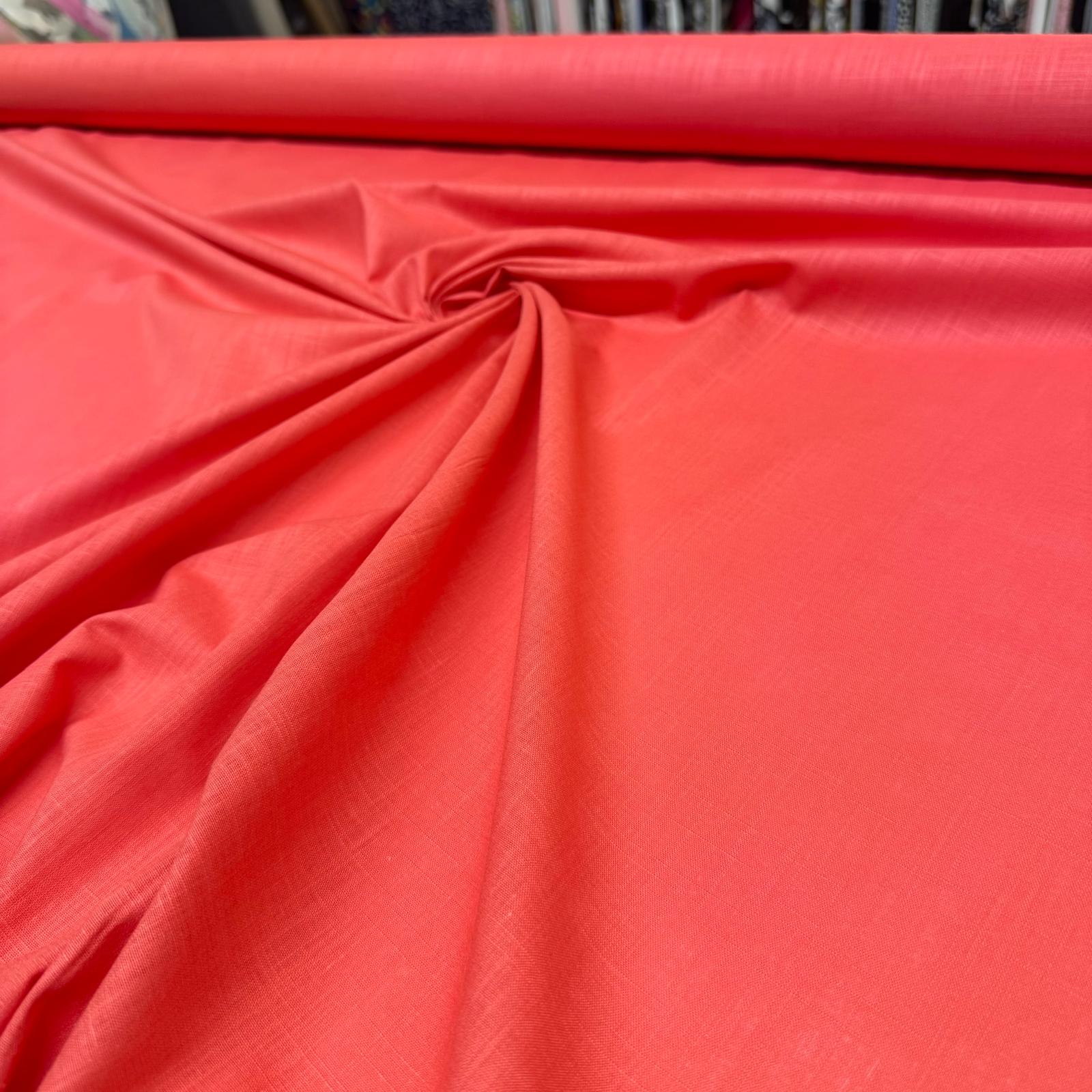 Flam Keten Kumaş %100 Pamuk En 150 cm Nar Çiçeği Renk