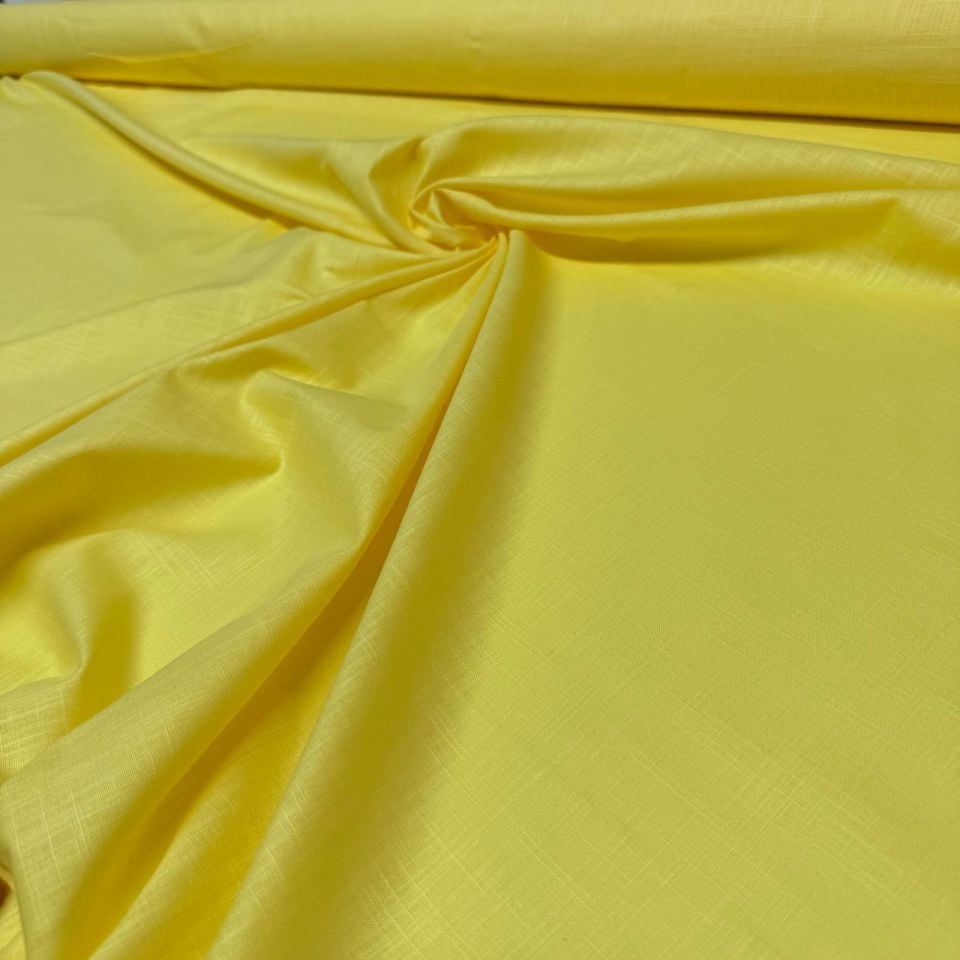 Flam Keten Kumaş %100 Pamuk En 150 cm Sarı Renk