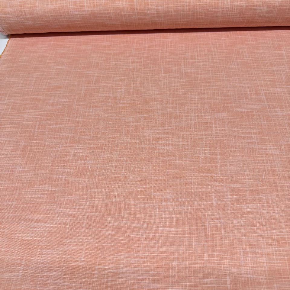 Keten Kumaş Çift En %100 Pamuk Turuncu Renk