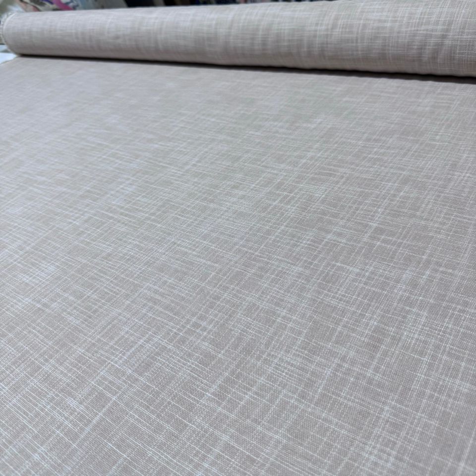 Keten Kumaş Çift En %100 Pamuk Bej Renk