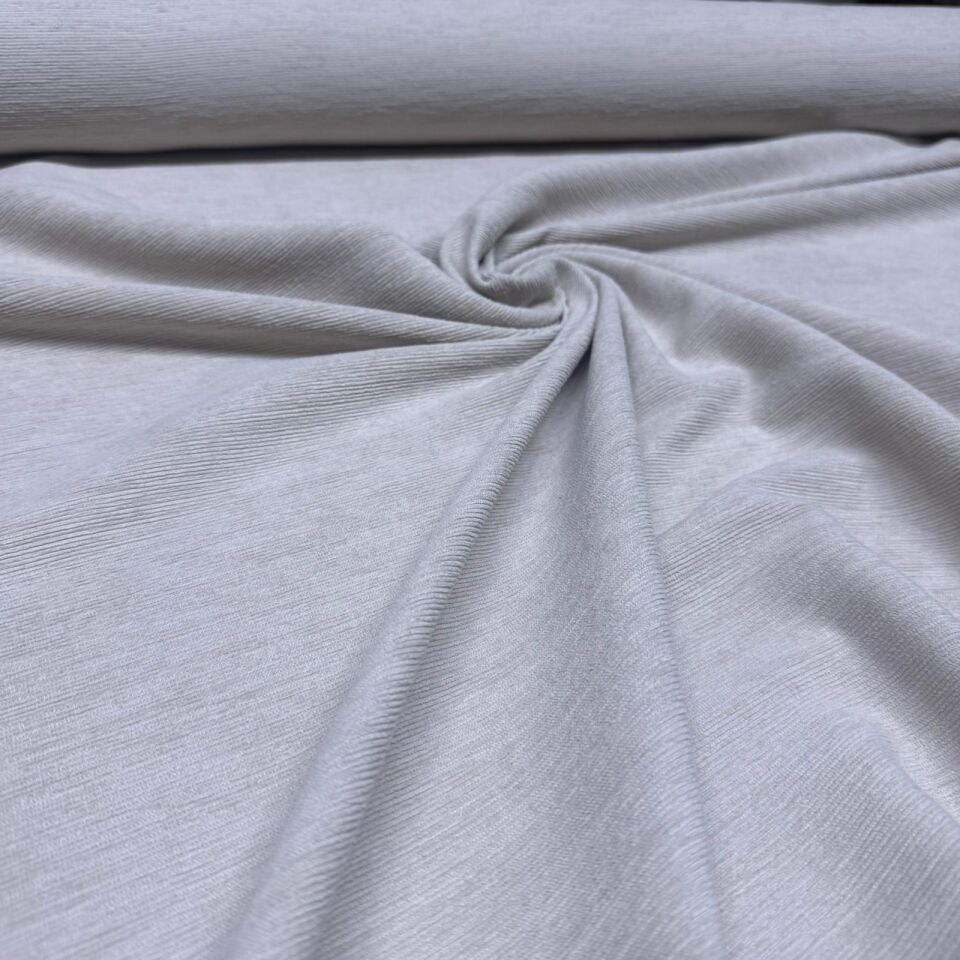 İtalyan Fitilli Kadife Kumaş Çift En Ekru