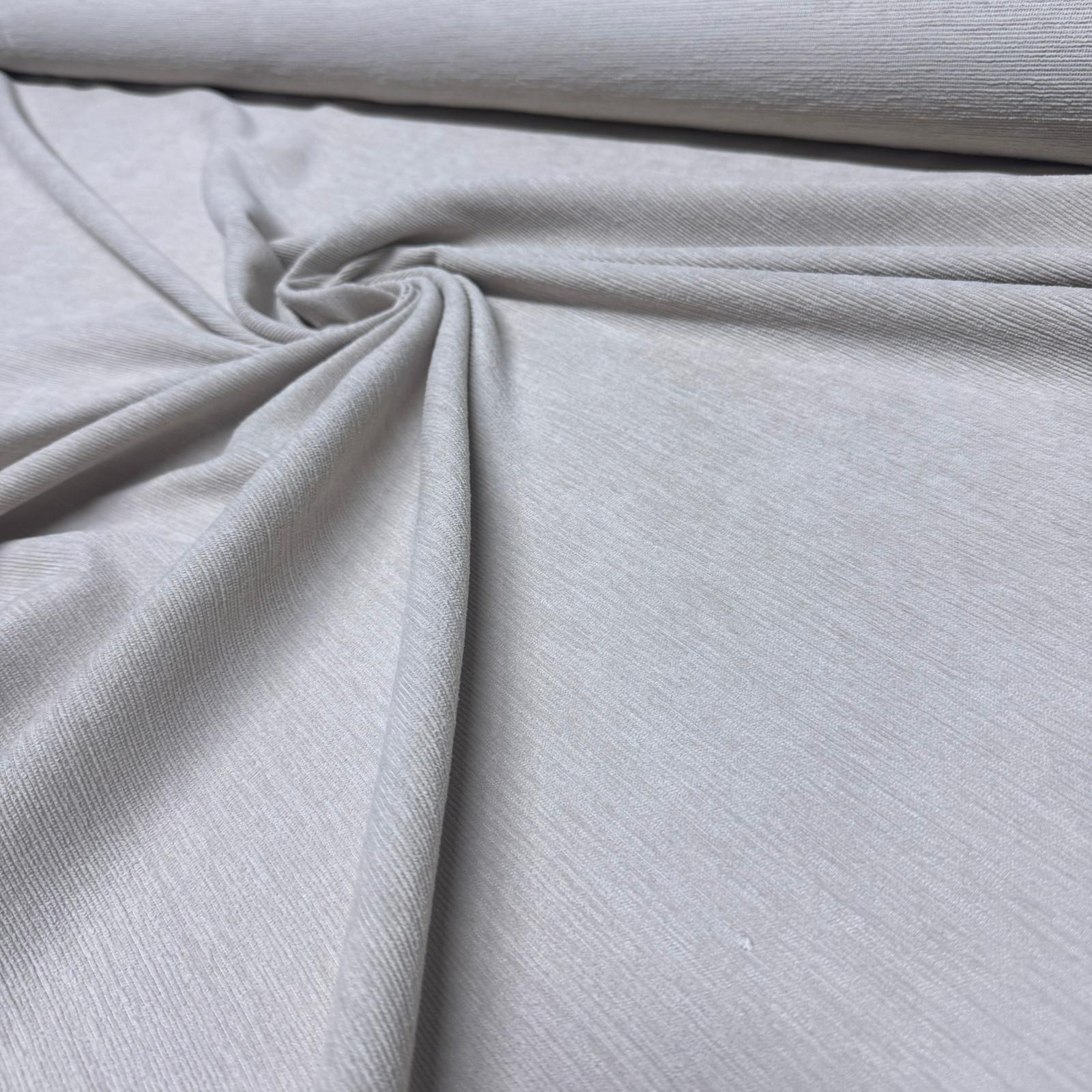 İtalyan Fitilli Kadife Kumaş Çift En Ekru