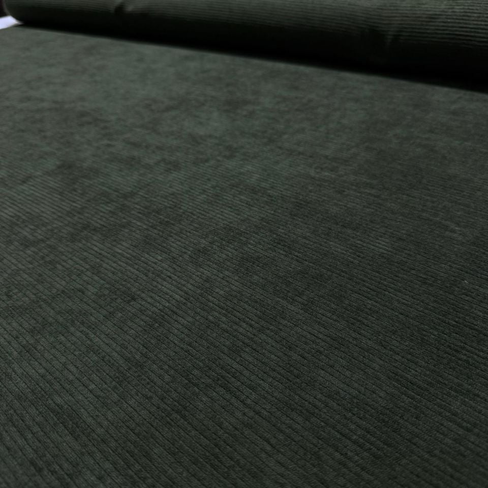 İtalyan Fitilli Kadife Çift En Koyu Yeşil Renk