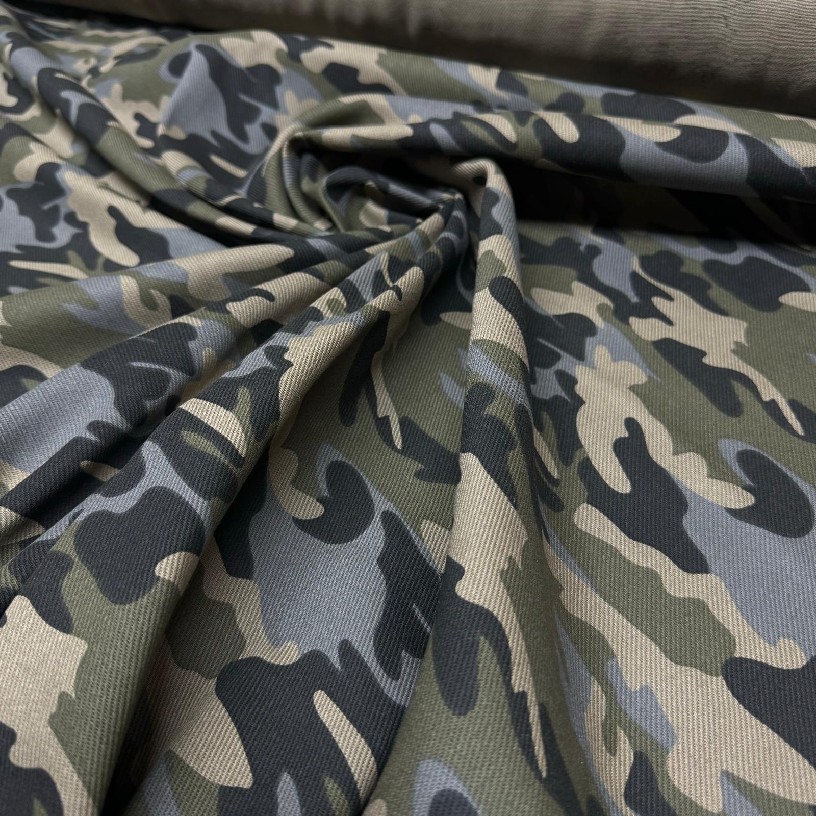 Gabardin Kumaş Çift En %100 Pamuk Kamuflaj Desen