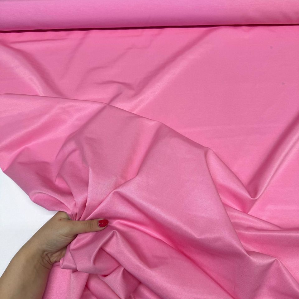 Poplin Kumaş Çift En Parlak Görünümlü Pembe Renk