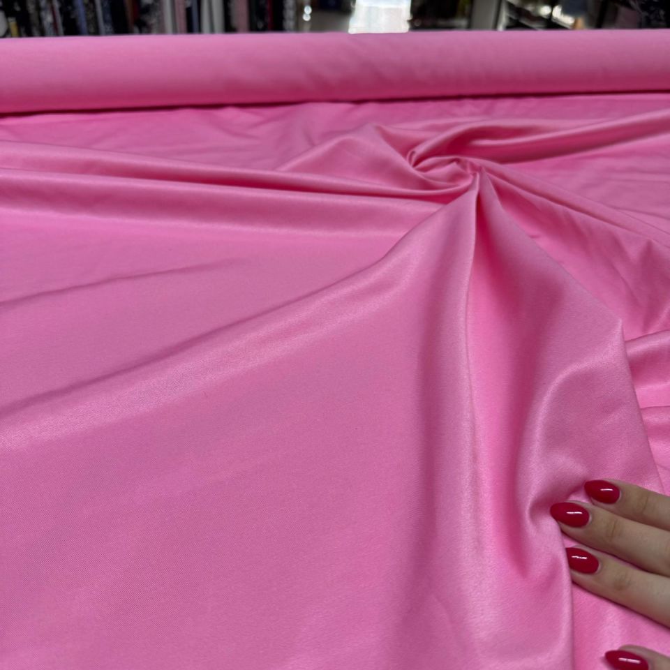 Poplin Kumaş Çift En Parlak Görünümlü Pembe Renk