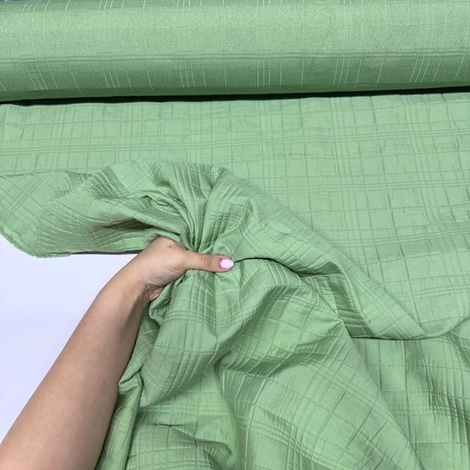 Kapitone Kumaş Çift En Fıstık Yeşili