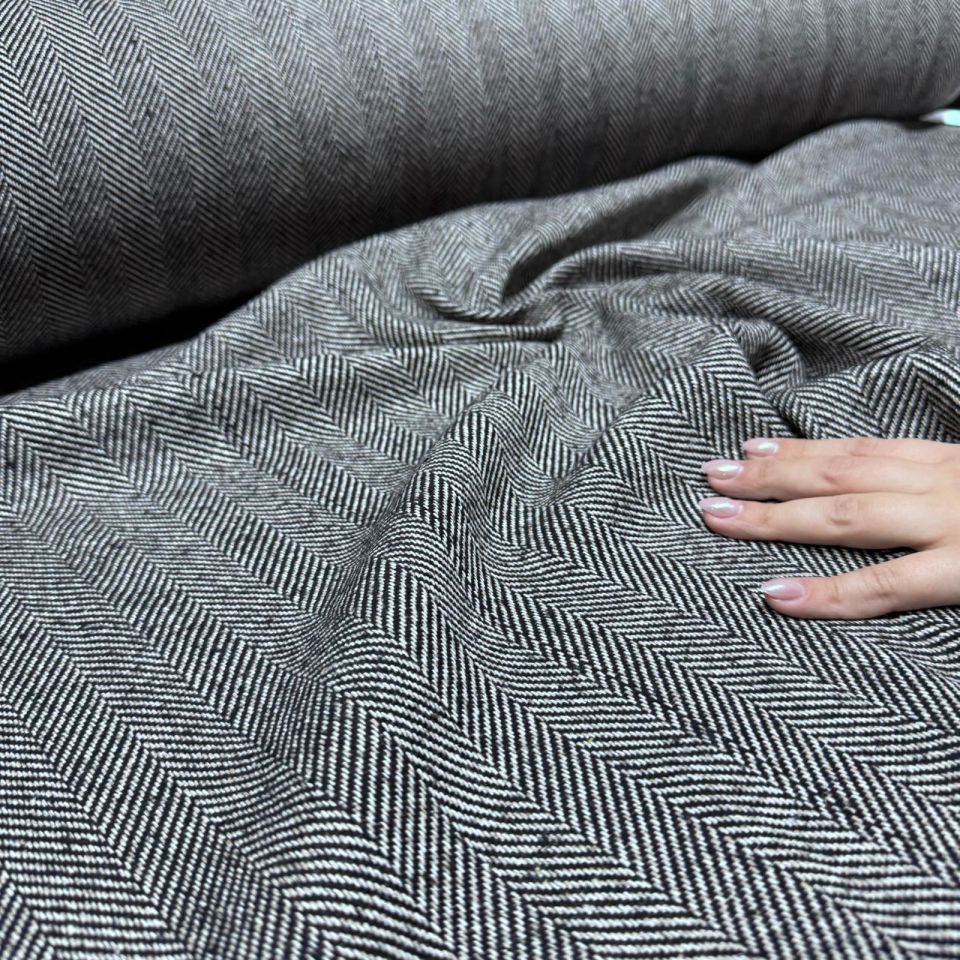 Tüvit Şanel Kumaş Balıksırtı Desen Çift En