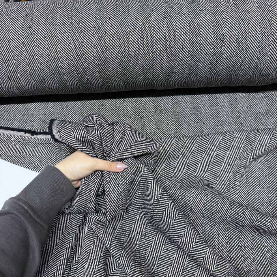 Tüvit Şanel Kumaş Balıksırtı Desen Çift En