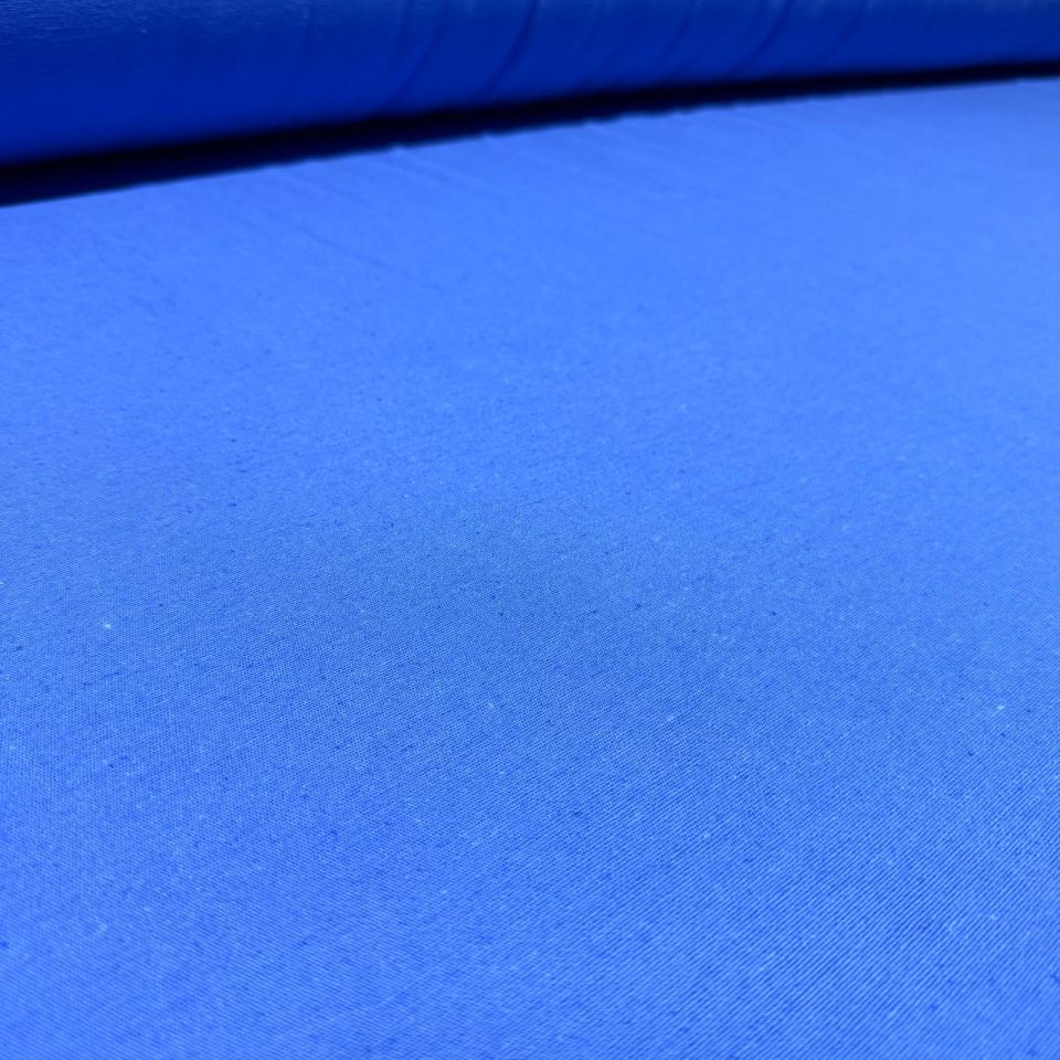 Keten Kumaş Mavi Renk Çift En %100 Pamuk