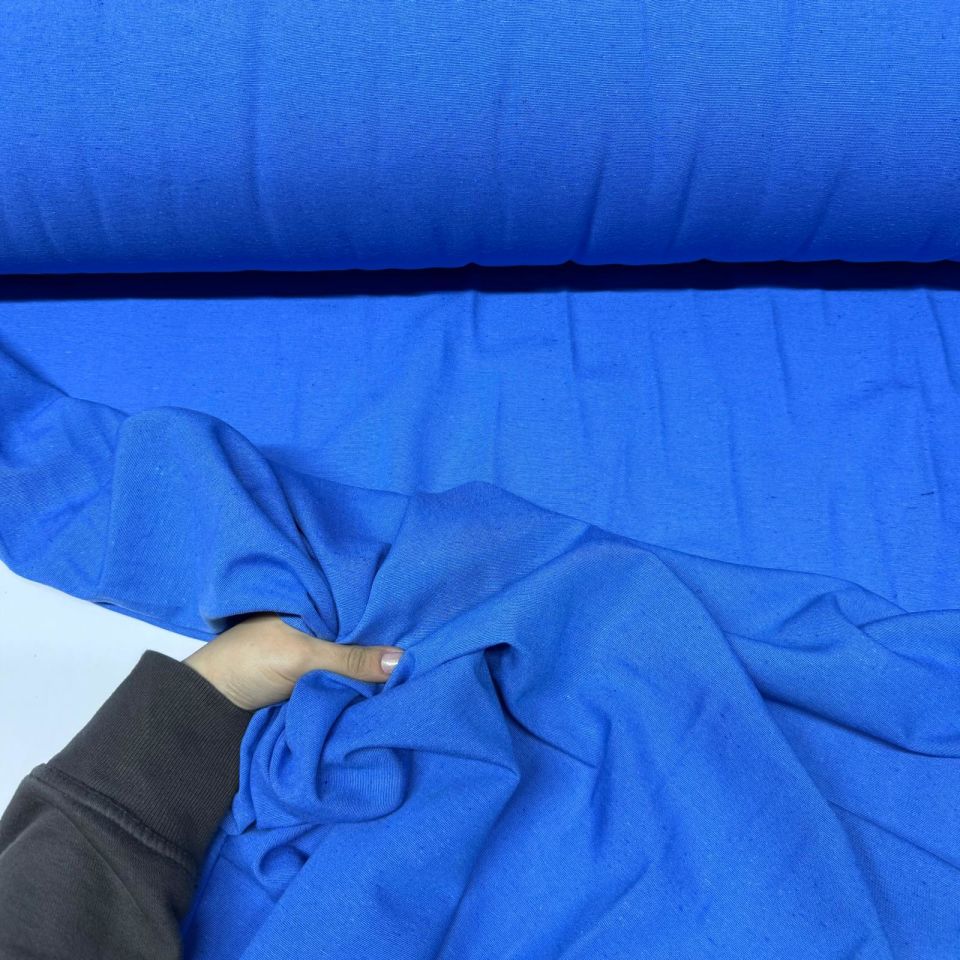 Keten Kumaş Mavi Renk Çift En %100 Pamuk
