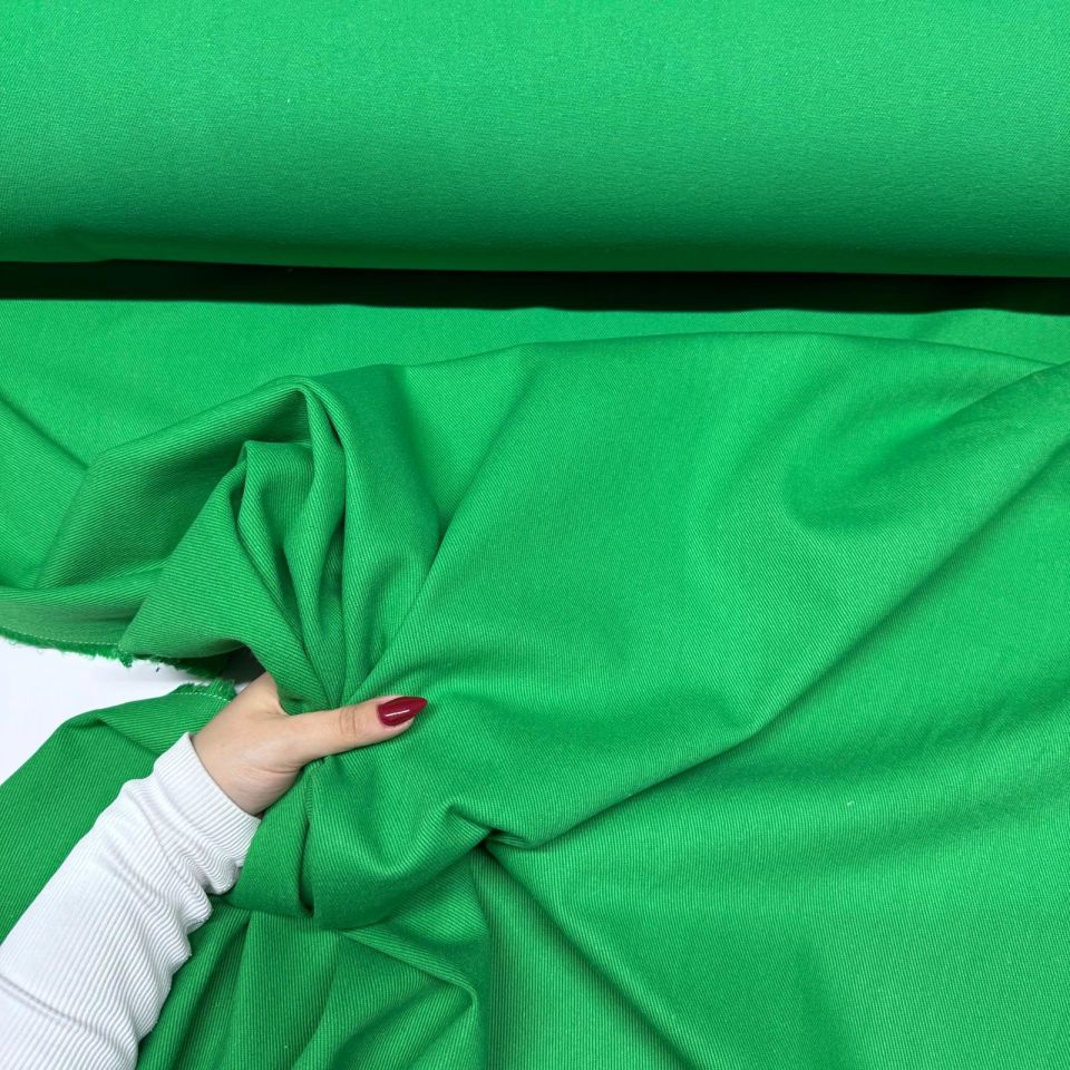 Gabardin Kumaş %100 Pamuk Çift En Yeşil Renk