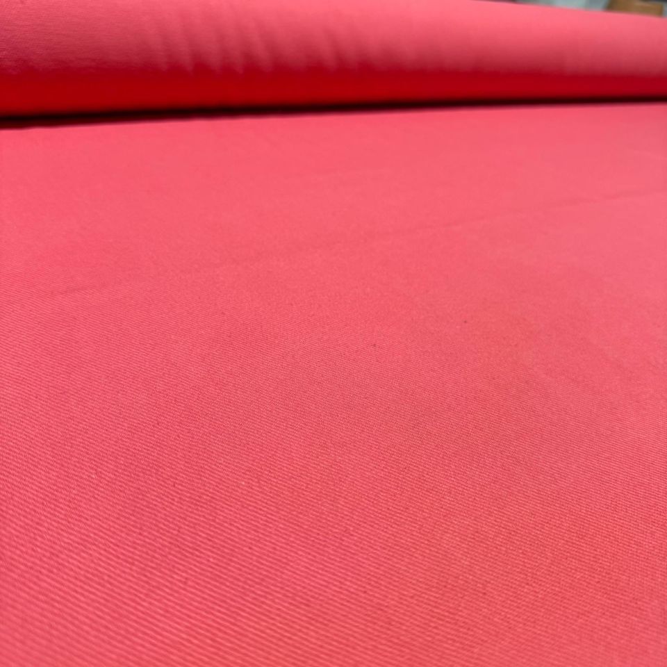 Gabardin Kumaş %100 Pamuk Çift En Mercan Nar Çiçeği Renk