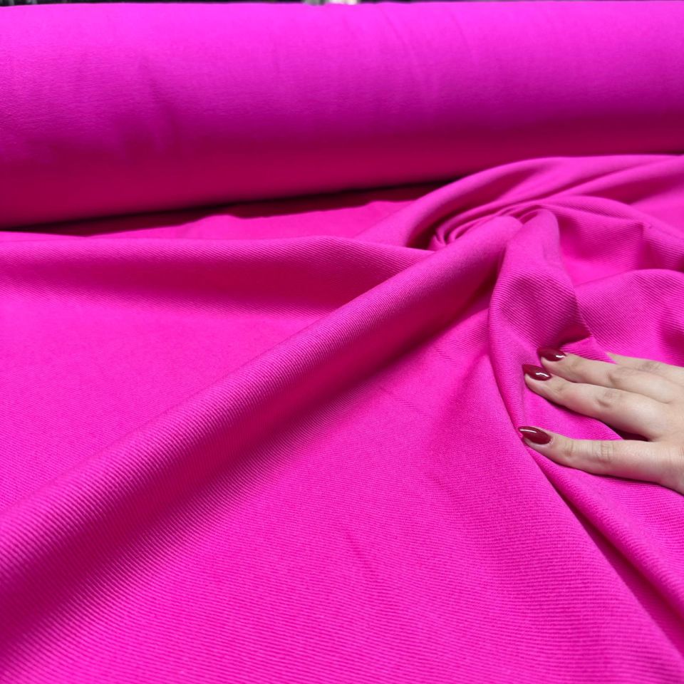 Gabardin Kumaş %100 Pamuk Çift En Pembe Renk