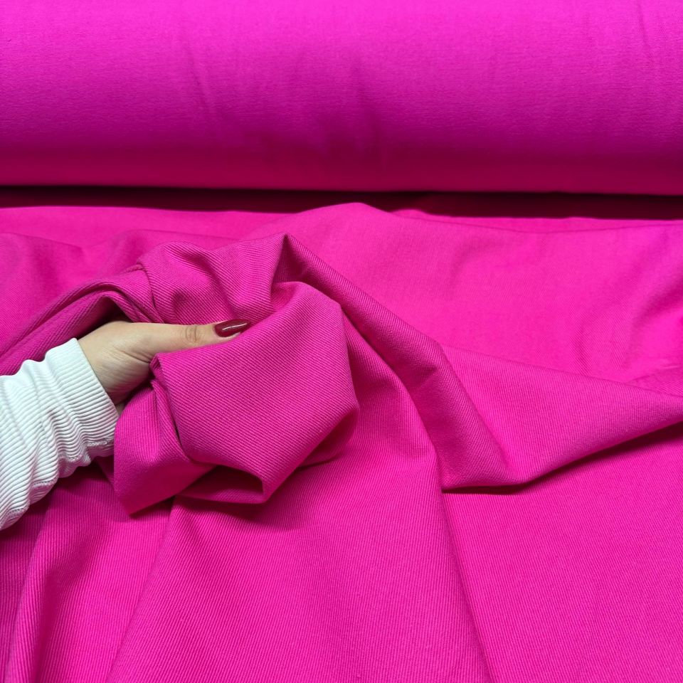 Gabardin Kumaş %100 Pamuk Çift En Pembe Renk