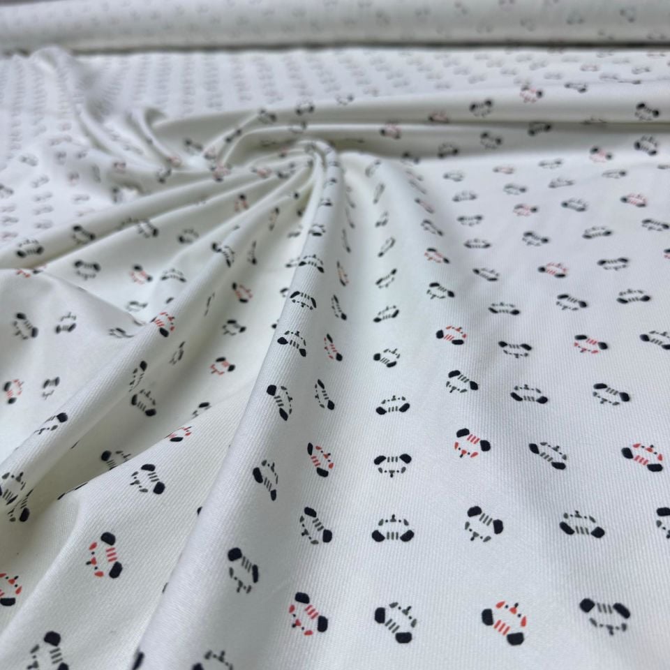 İnce Gabardin Kumaş %100 Pamuk Çift En Araba Desen