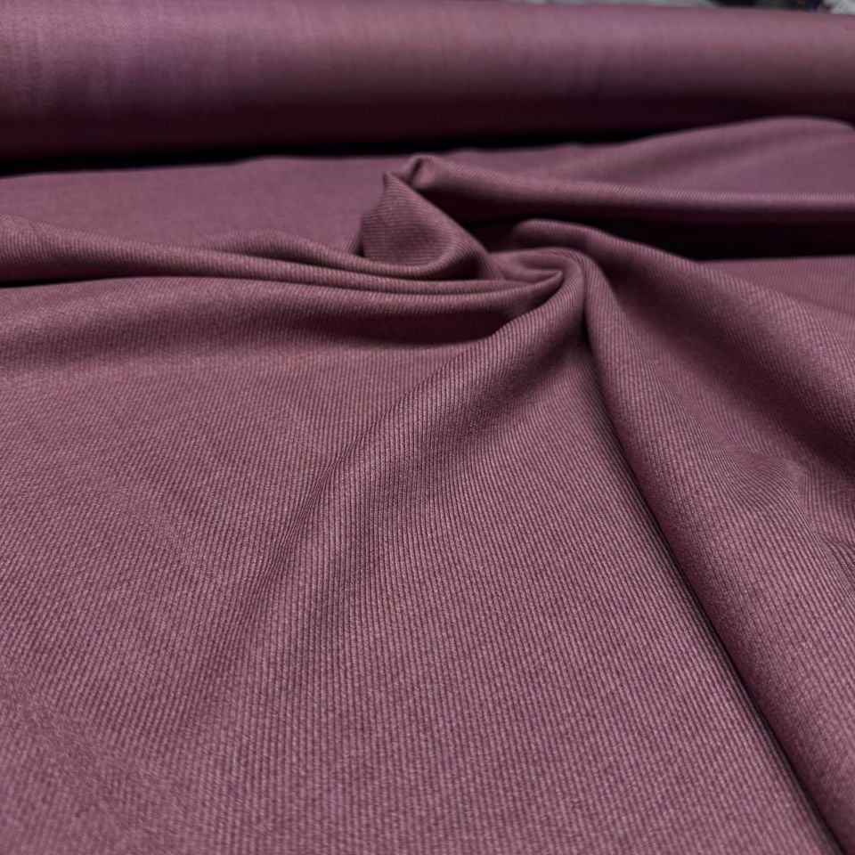İnce Gabardin Kumaş %100 Pamuk Çift En Mor Renk