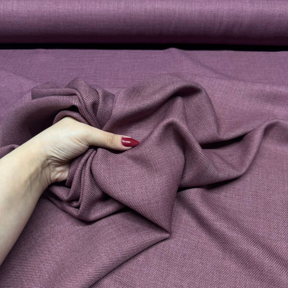 İnce Gabardin Kumaş %100 Pamuk Çift En Mor Renk
