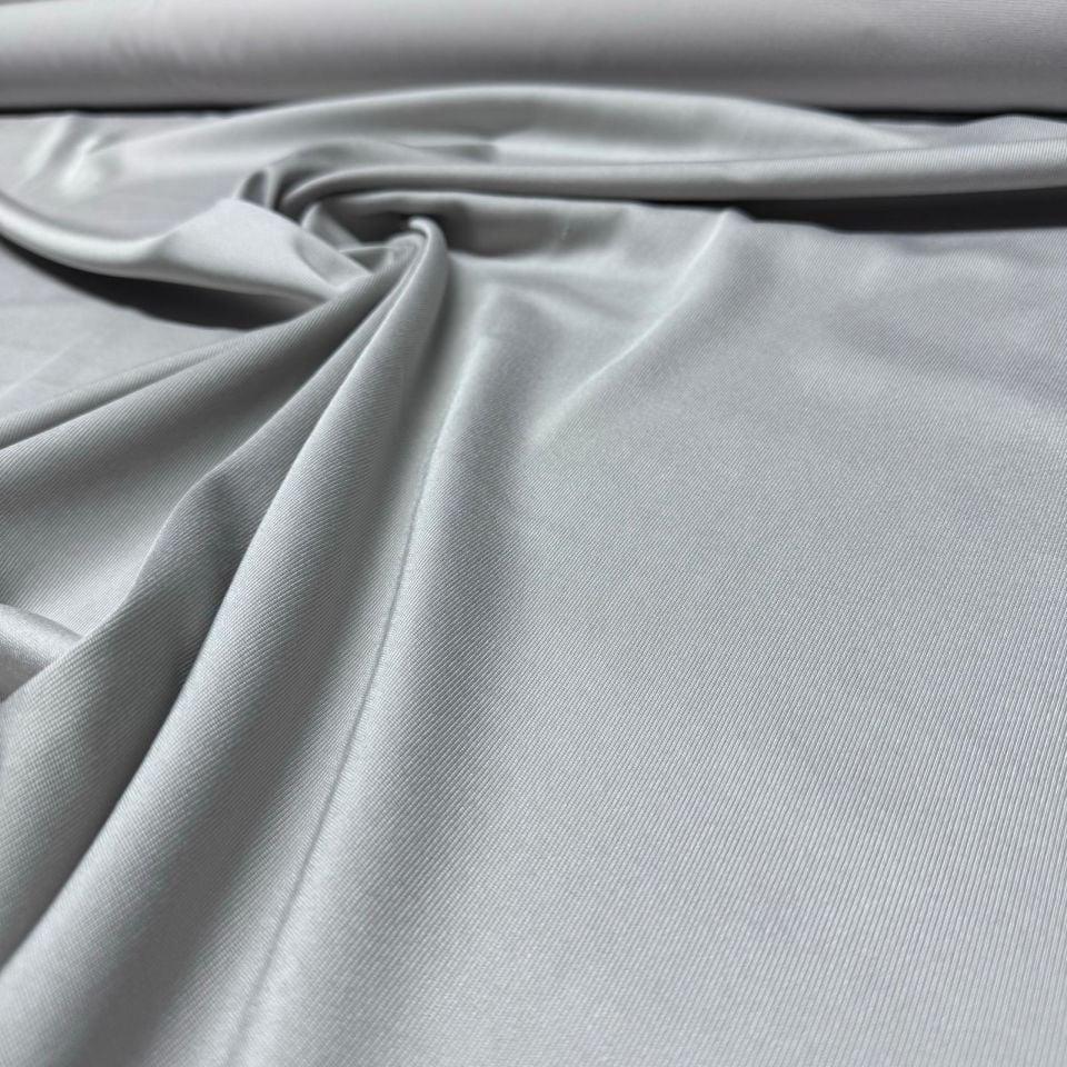 İnce Gabardin Kumaş %100 Pamuk Çift En Parlak Gri Renk