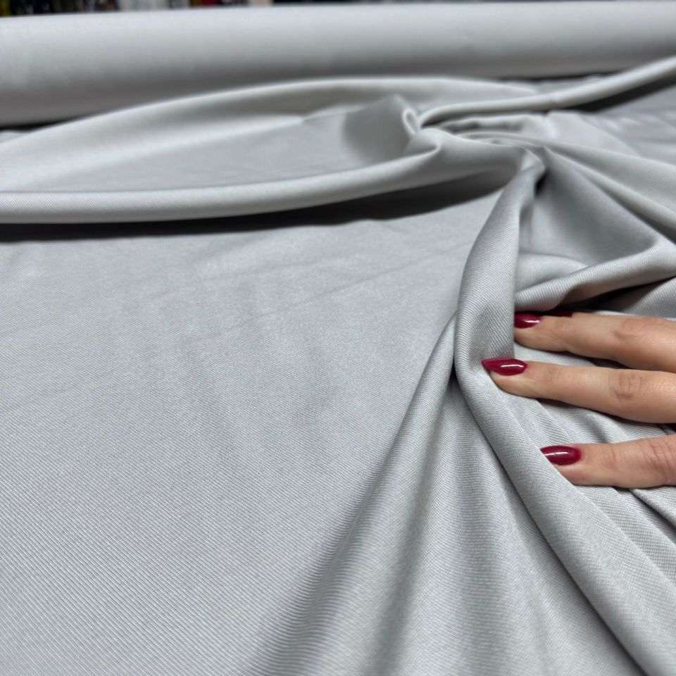 İnce Gabardin Kumaş %100 Pamuk Çift En Parlak Gri Renk