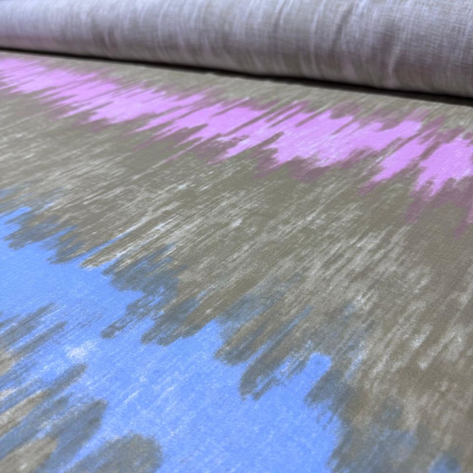 Çift Kat Müslin Kumaş Çift En %100 Pamuk Organik Pembe Mavi Batik Desen