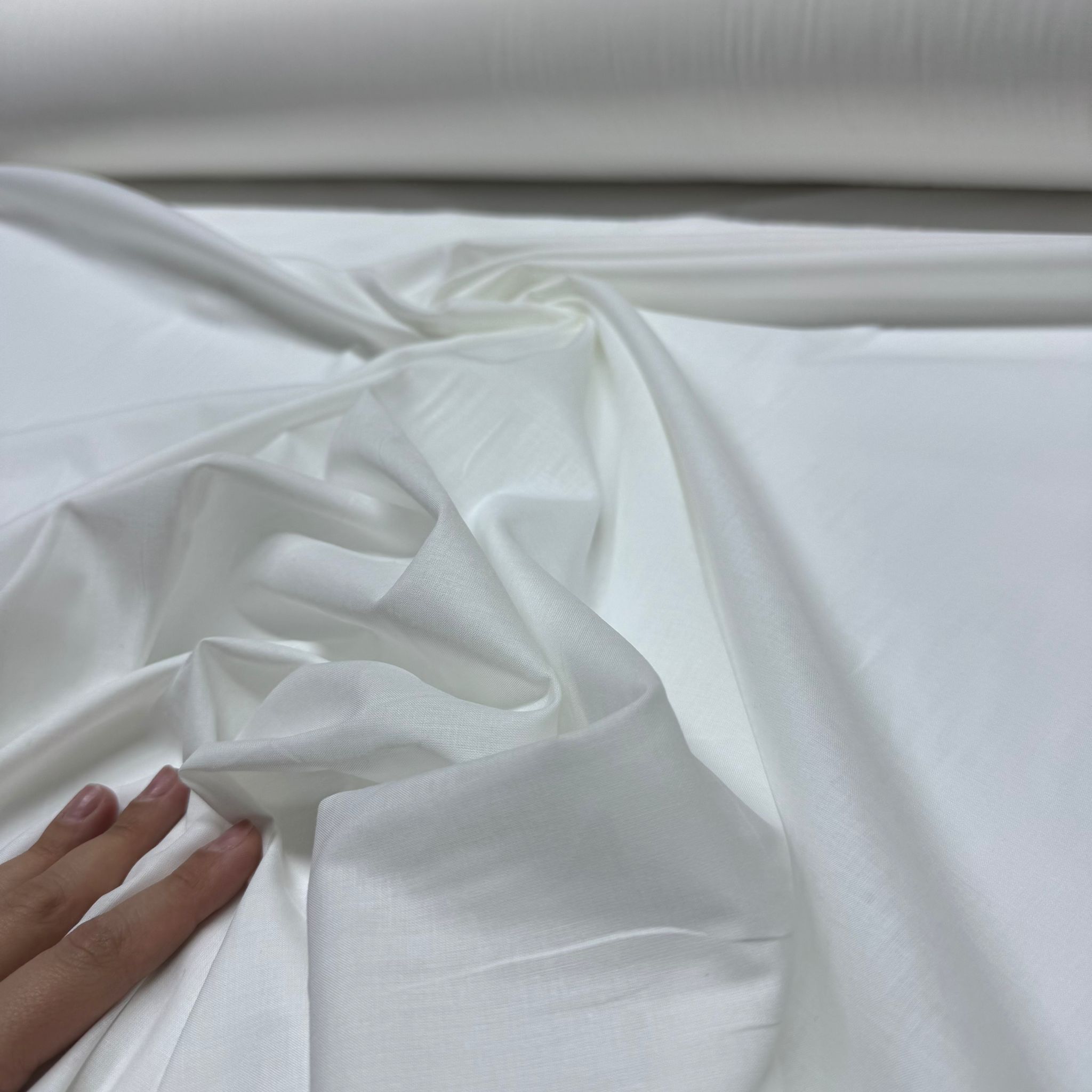 Kırık Beyaz&Ekru Vual Kumaş En 150 cm %100 Pamuk