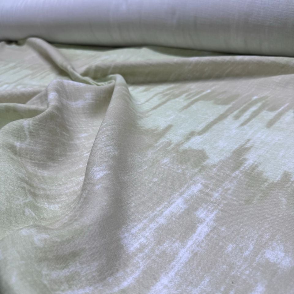 Çift Kat Müslin Kumaş Çift En %100 Pamuk Organik Sarı&Bej Batik Desen