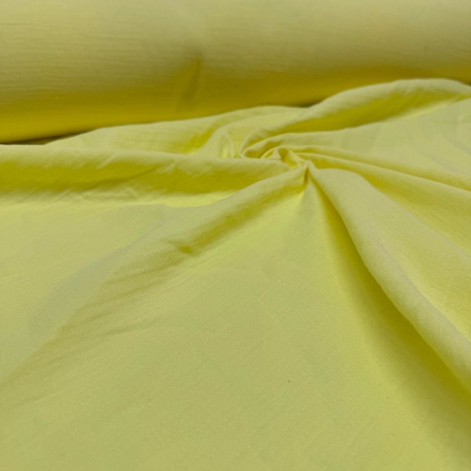 Çift Kat Müslin Kumaş Çift En %100 Pamuk Sarı Renk