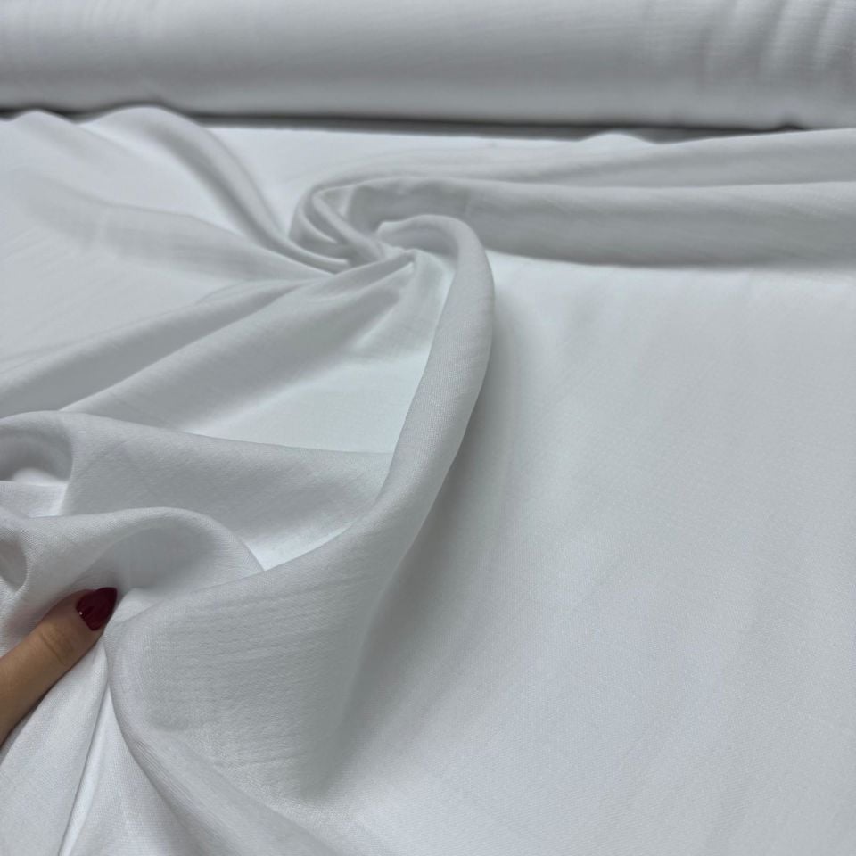 Çift Kat Müslin Kumaş Çift En %100 Pamuk Beyaz Renk