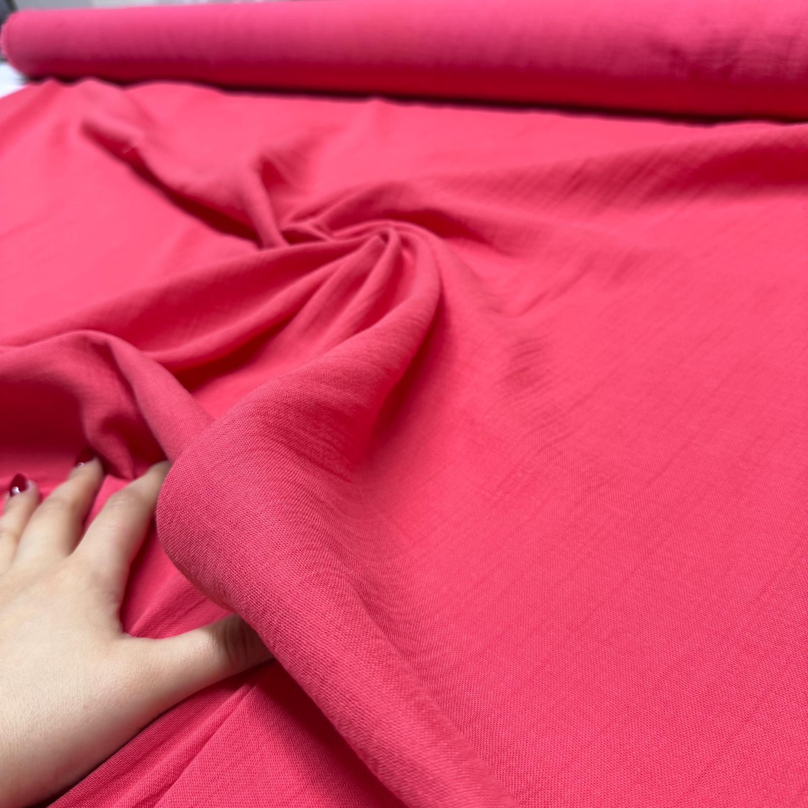 Çift Kat Müslin Kumaş Çift En %100 Pamuk Mercan & Nar Çiçeği Renk