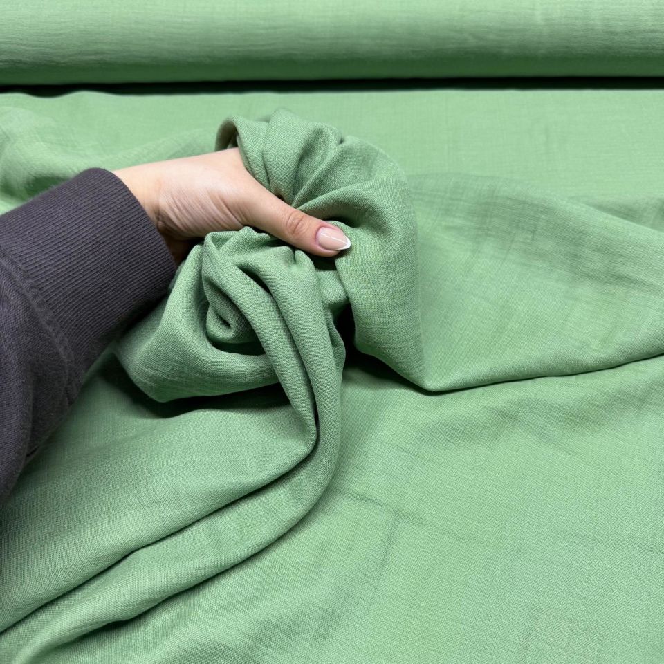 Çift Kat Müslin Kumaş Çift En %100 Pamuk Fıstık Yeşili