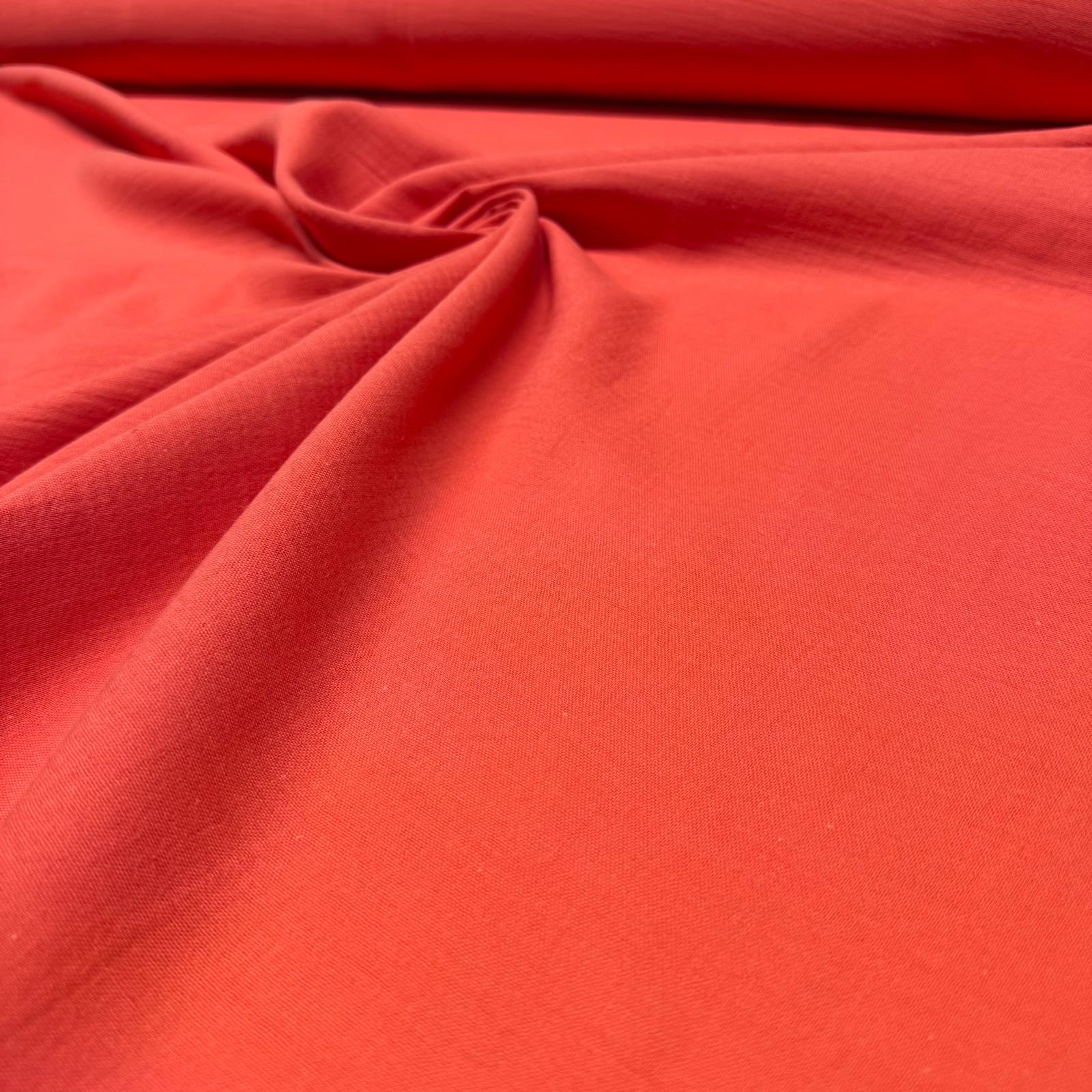 Çift Kat Müslin Kumaş Çift En %100 Pamuk Koyu Turuncu