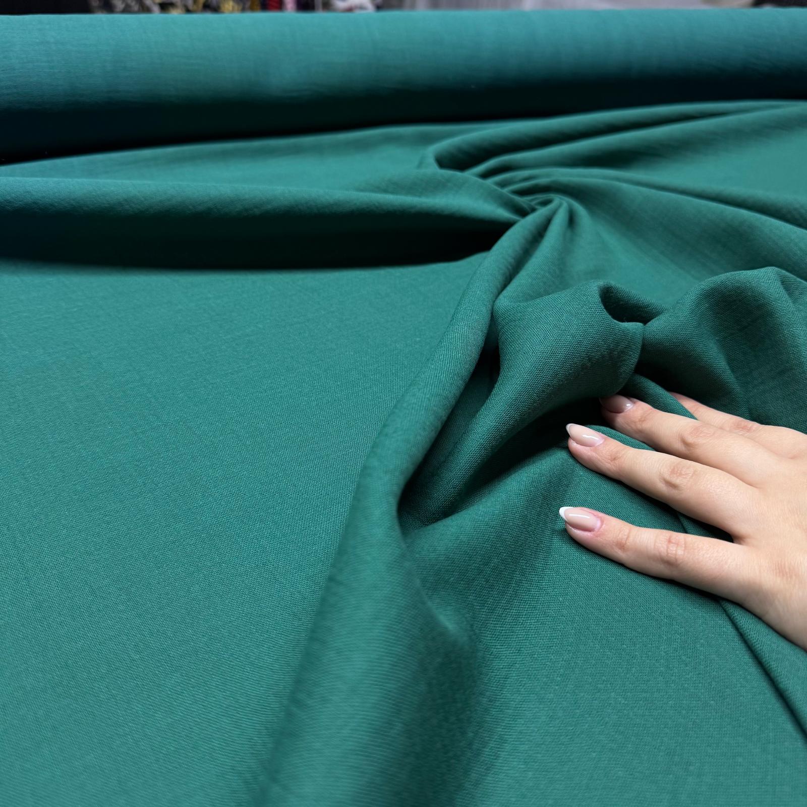 Çift Kat Müslin Kumaş En 150 cm %100 Pamuk Zümrüt Yeşili