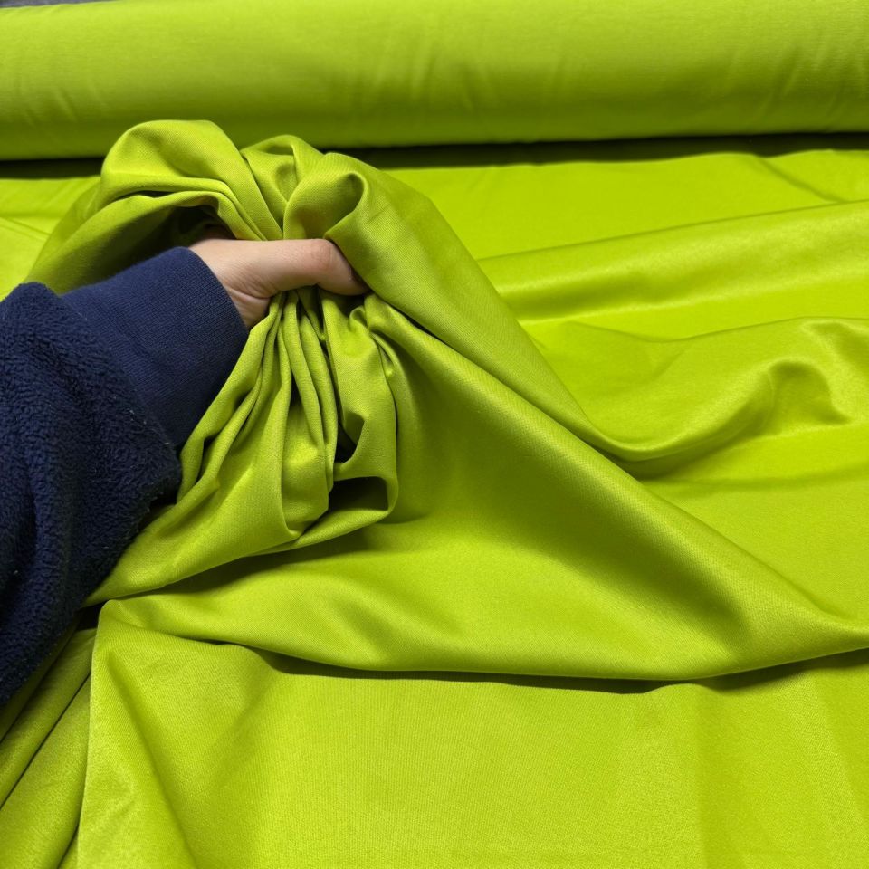 Poplin Kumaş Parlak Yağ Yeşili&Hardal Renk Çift En