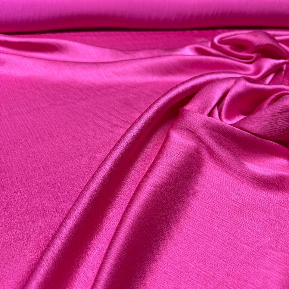 Pamuk Saten Viskon Kumaş Çift En Parlak Açık Pembe