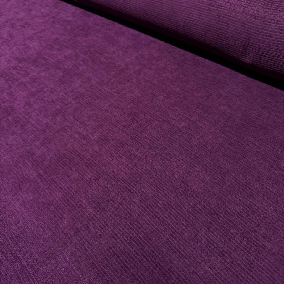 İtalyan Fitilli Kadife Kumaş Çift En Mürdüm