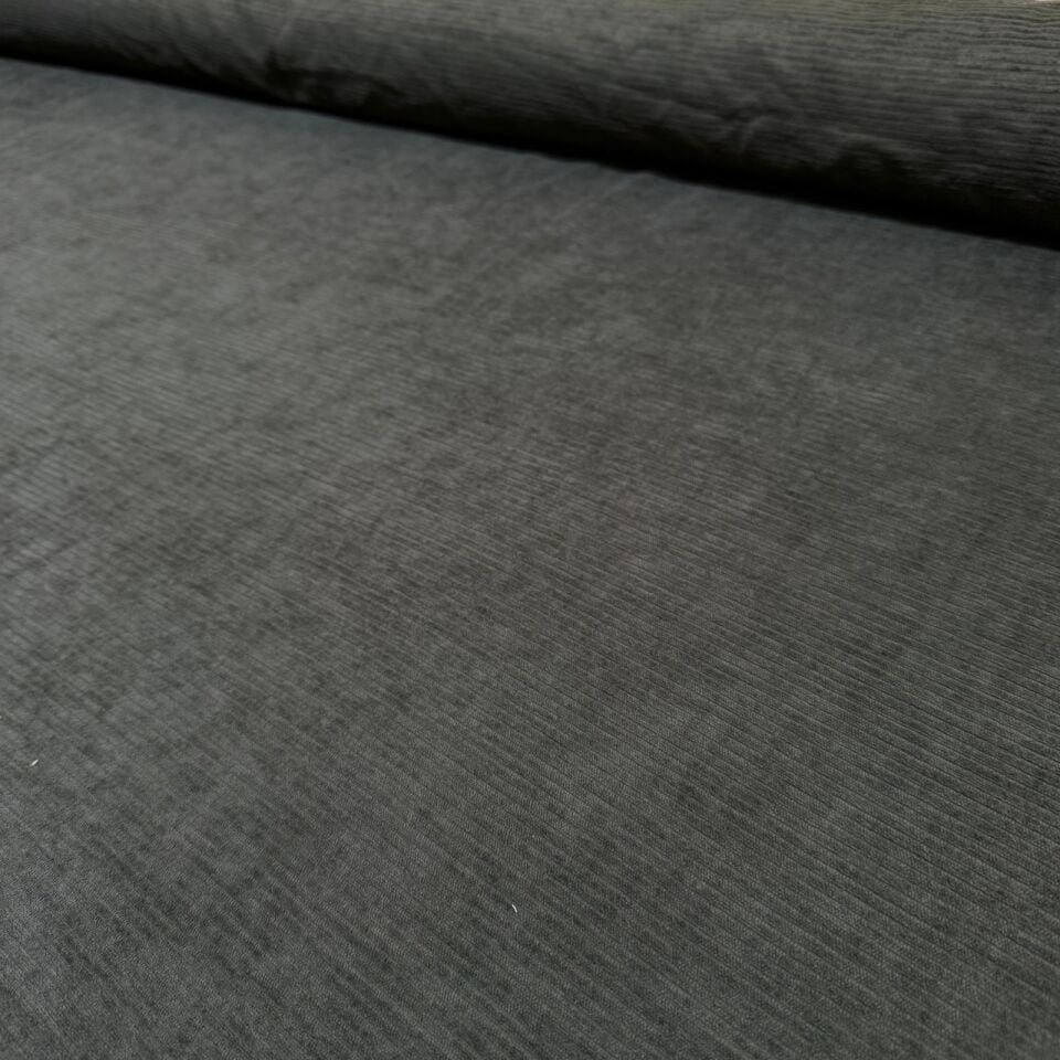 İtalyan Fitilli Kadife Kumaş Çift En Haki