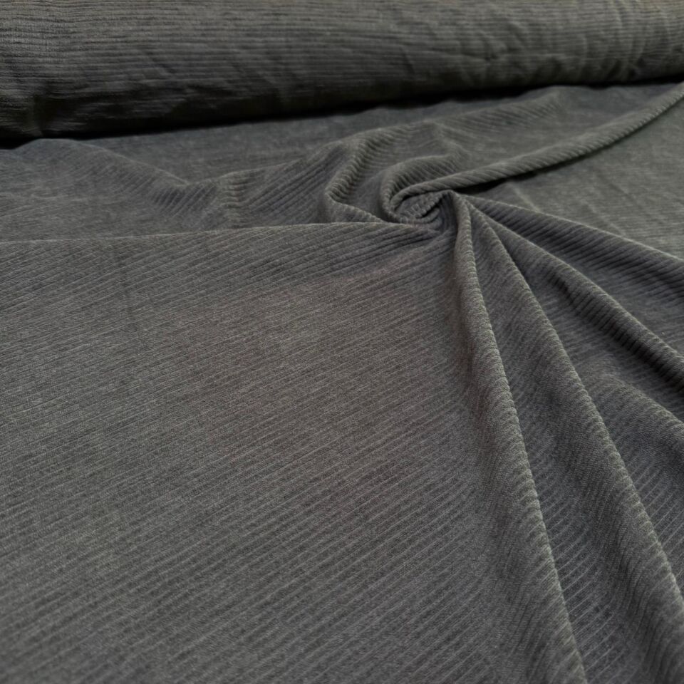 İtalyan Fitilli Kadife Kumaş Çift En Haki