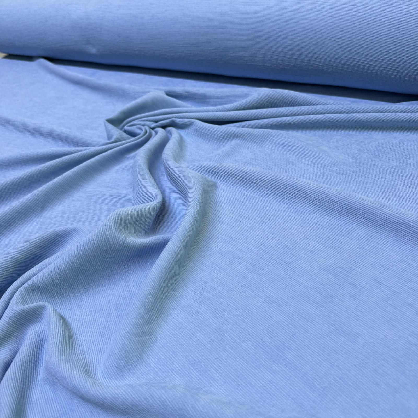 İtalyan Fitilli Kadife Kumaş Çift En Bebe Mavi