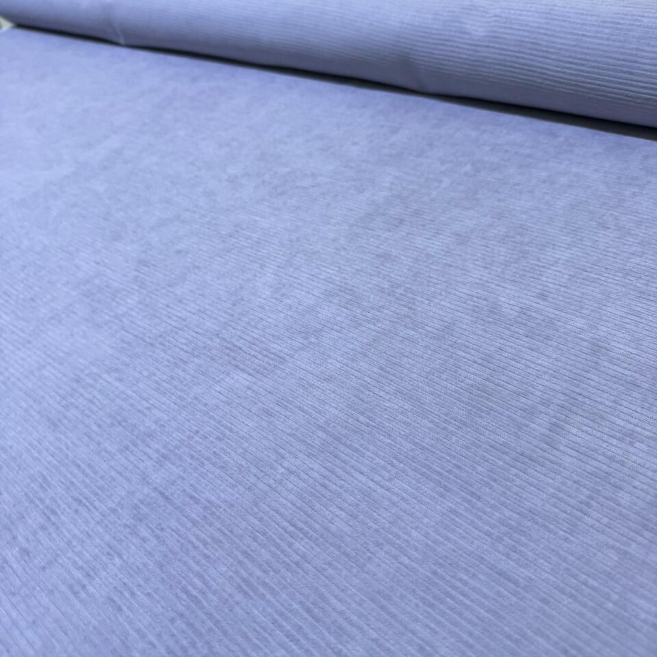 İtalyan Fitilli Kadife Kumaş Çift En Gri