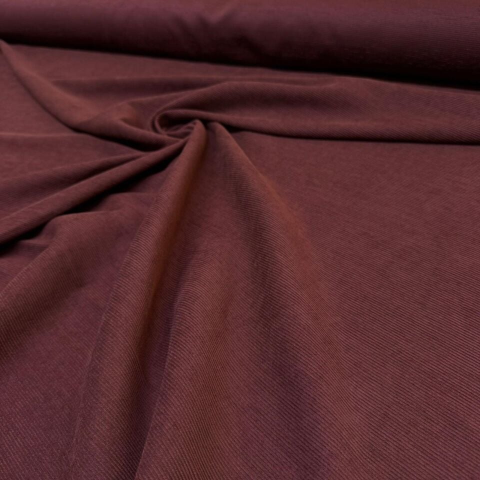 İtalyan Fitilli Kadife Kumaş Çift En Taba