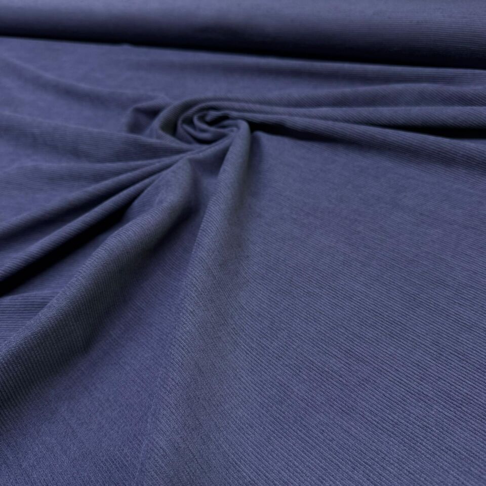 İtalyan Fitilli Kadife Kumaş Çift En Antrasit