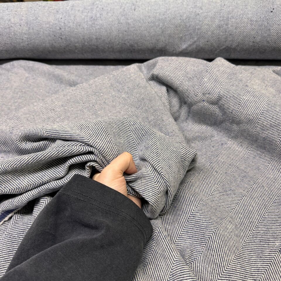 Tüvit Şanel Kumaş Çift En Esnek Likralı Zikzak Gri