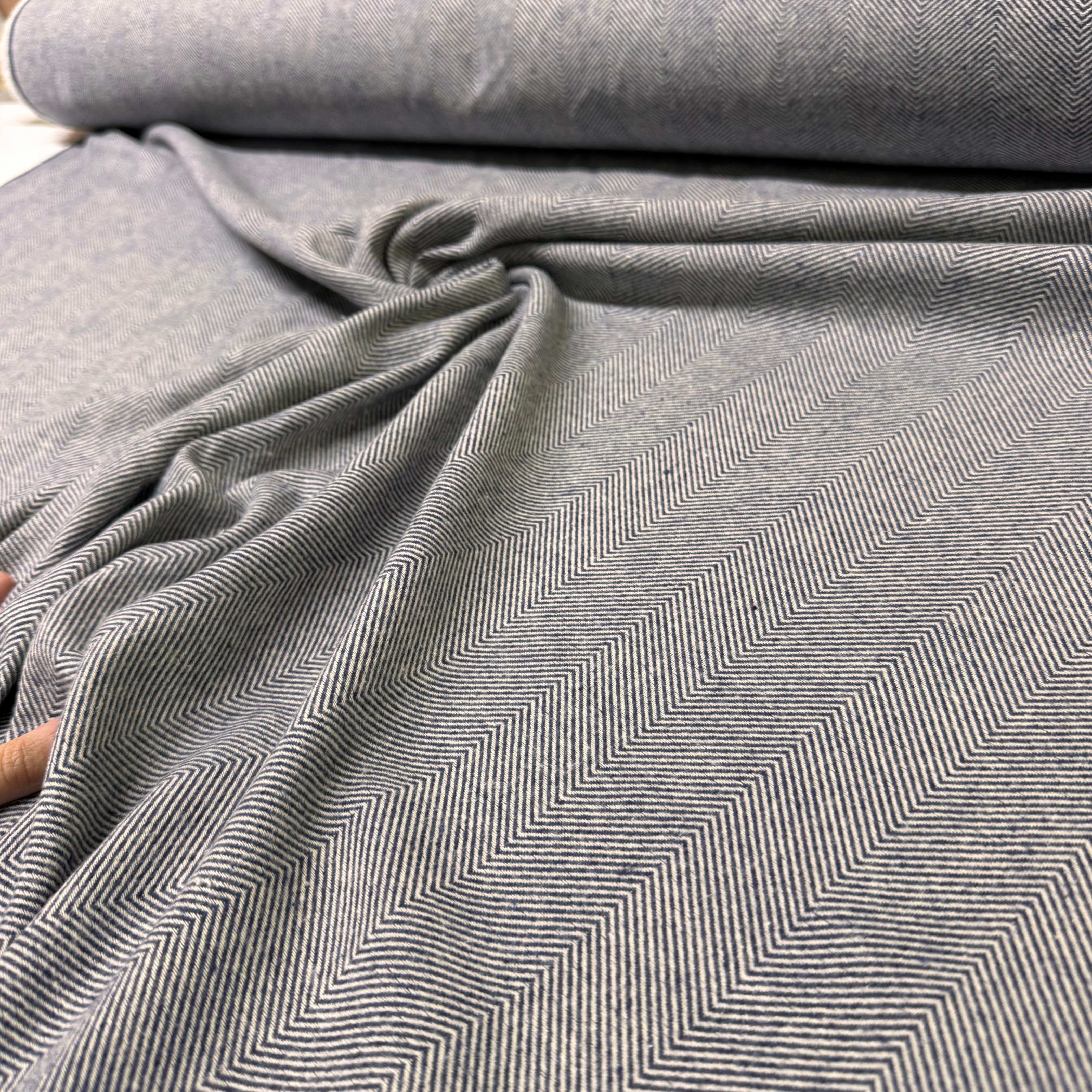 Tüvit Şanel Kumaş Çift En Esnek Likralı Zikzak Gri