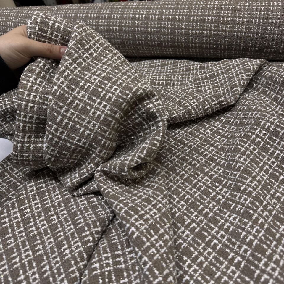 Tüvit Şanel Kumaş Çift En Simli Vizon